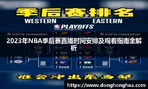 2023年NBA季后赛直播时间安排及观看指南全解析